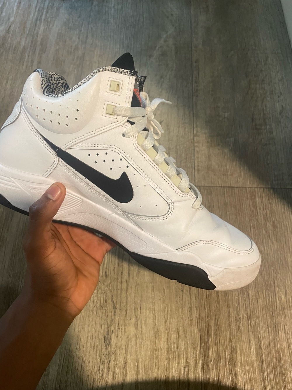 Nike White and Black Men’s Athletic Basketball Shoes